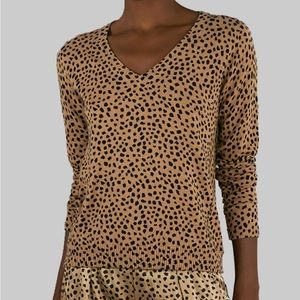 ATM Anthony Thomas Melillo Cheetah Print Sweater Size XS